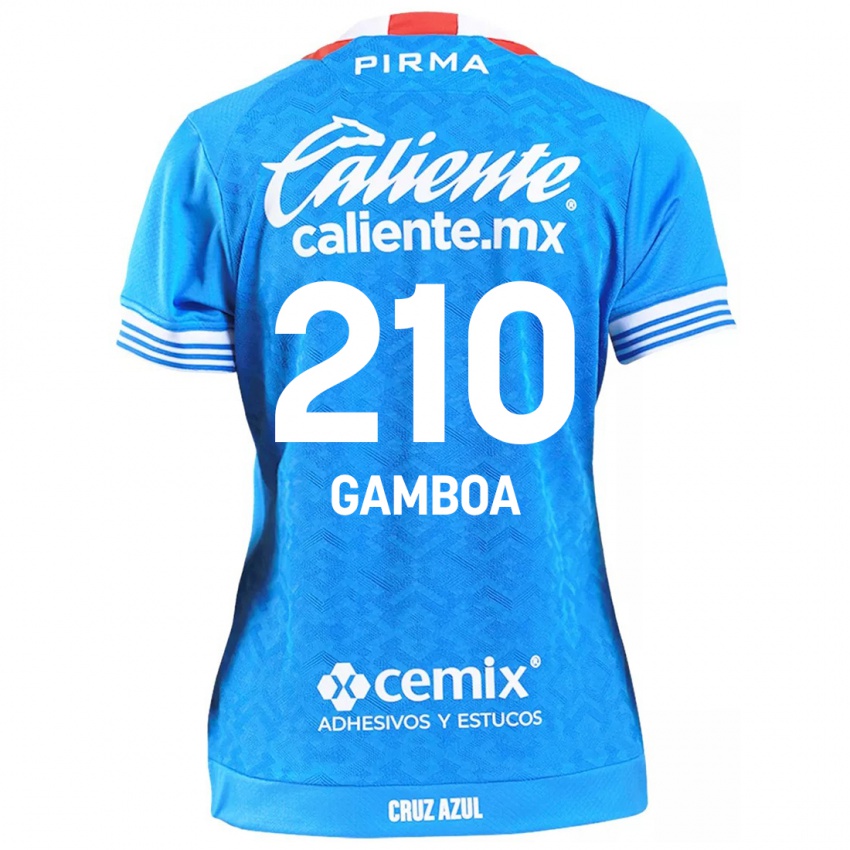 Kinder Bryan Gamboa #210 Himmelblau Heimtrikot Trikot 2024/25 T-Shirt