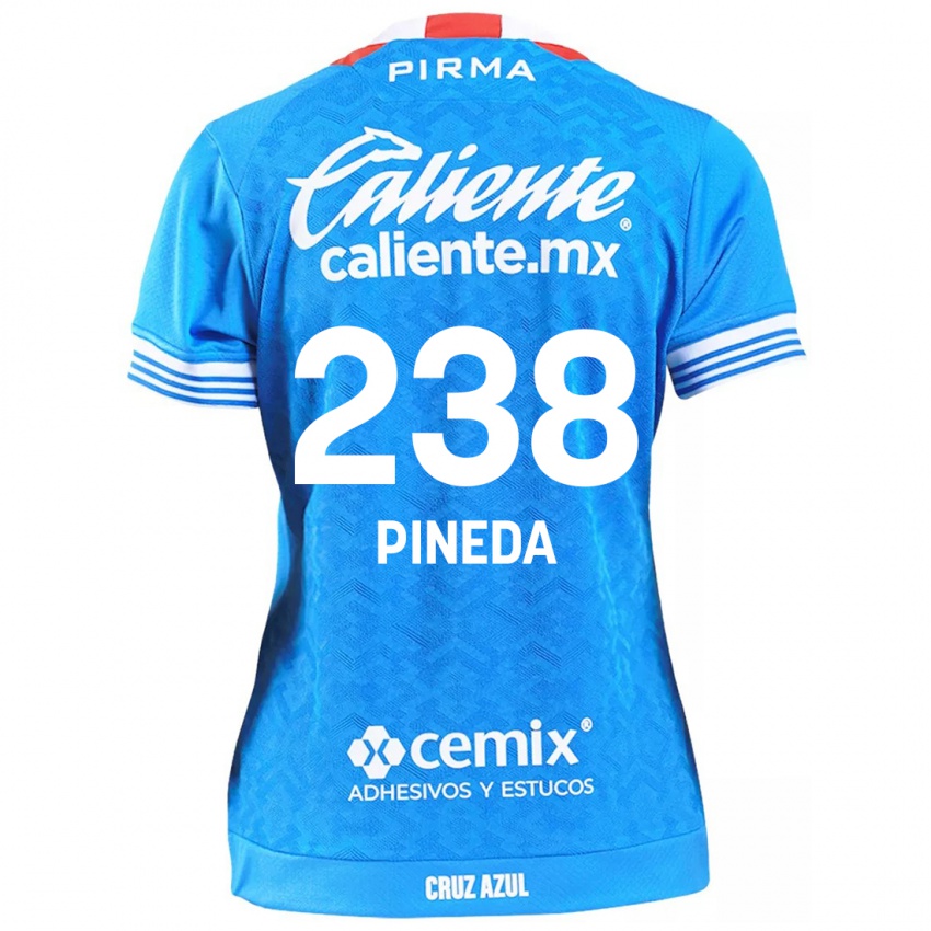 Kinder Zadiel Pineda #238 Himmelblau Heimtrikot Trikot 2024/25 T-Shirt