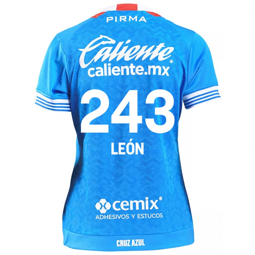 Kinder Cristhian León #243 Himmelblau Heimtrikot Trikot 2024/25 T-Shirt