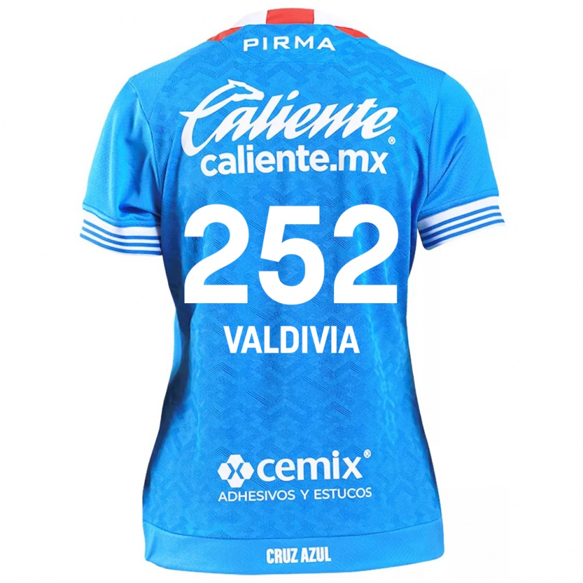 Kinder Christian Valdivia #252 Himmelblau Heimtrikot Trikot 2024/25 T-Shirt