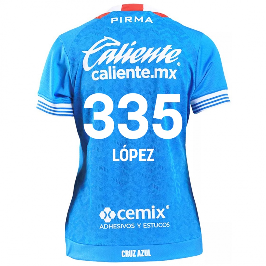 Kinder Alfredo López #335 Himmelblau Heimtrikot Trikot 2024/25 T-Shirt