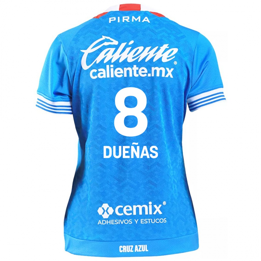 Kinder Jesus Duenas #8 Himmelblau Heimtrikot Trikot 2024/25 T-Shirt