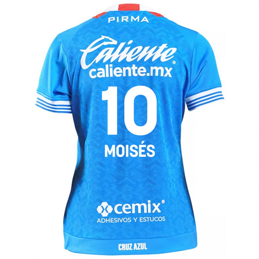 Kinder Moisés Vieira #10 Himmelblau Heimtrikot Trikot 2024/25 T-Shirt