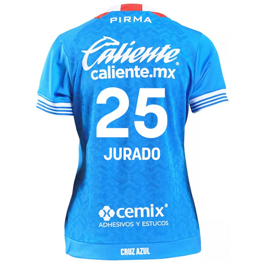 Kinder Sebastian Jurado #25 Himmelblau Heimtrikot Trikot 2024/25 T-Shirt