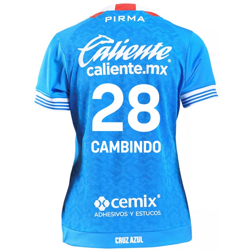 Kinder Diber Cambindo #28 Himmelblau Heimtrikot Trikot 2024/25 T-Shirt