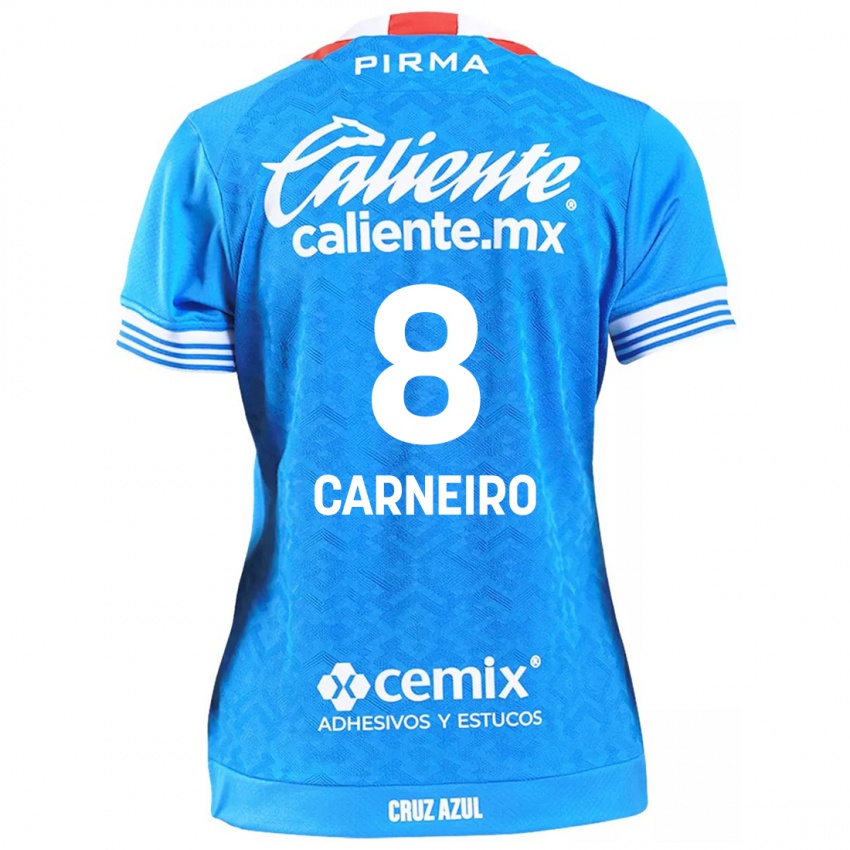 Kinder Gonzalo Carneiro #8 Himmelblau Heimtrikot Trikot 2024/25 T-Shirt