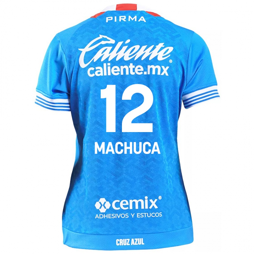 Kinder Gabriela Machuca #12 Himmelblau Heimtrikot Trikot 2024/25 T-Shirt