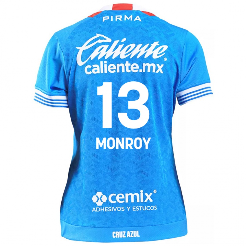 Kinder Daniela Monroy #13 Himmelblau Heimtrikot Trikot 2024/25 T-Shirt