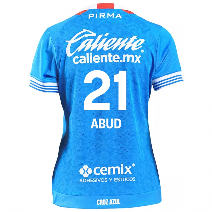 Kinder Karime Abud #21 Himmelblau Heimtrikot Trikot 2024/25 T-Shirt