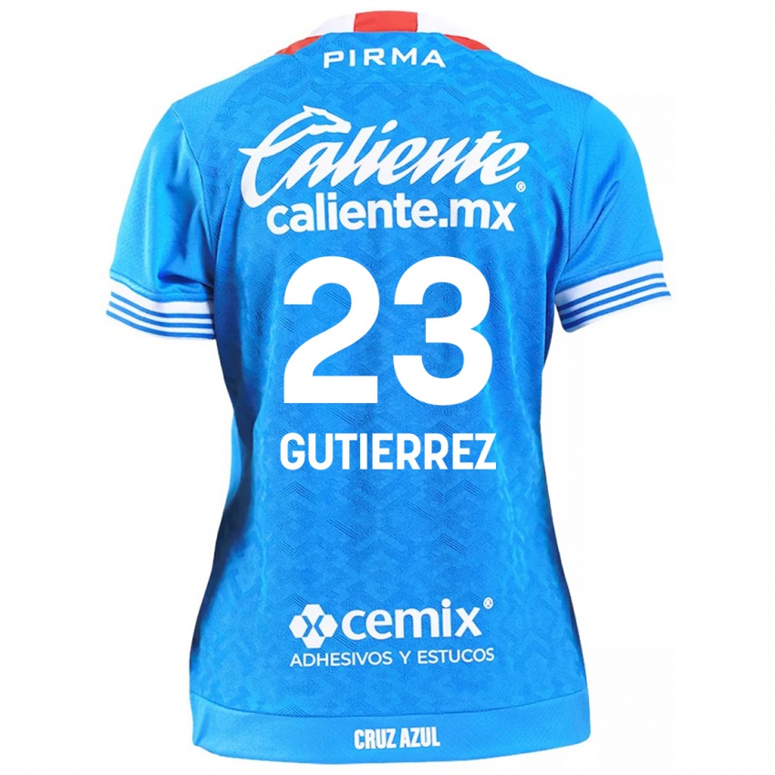 Kinder Ivonne Gutierrez #23 Himmelblau Heimtrikot Trikot 2024/25 T-Shirt