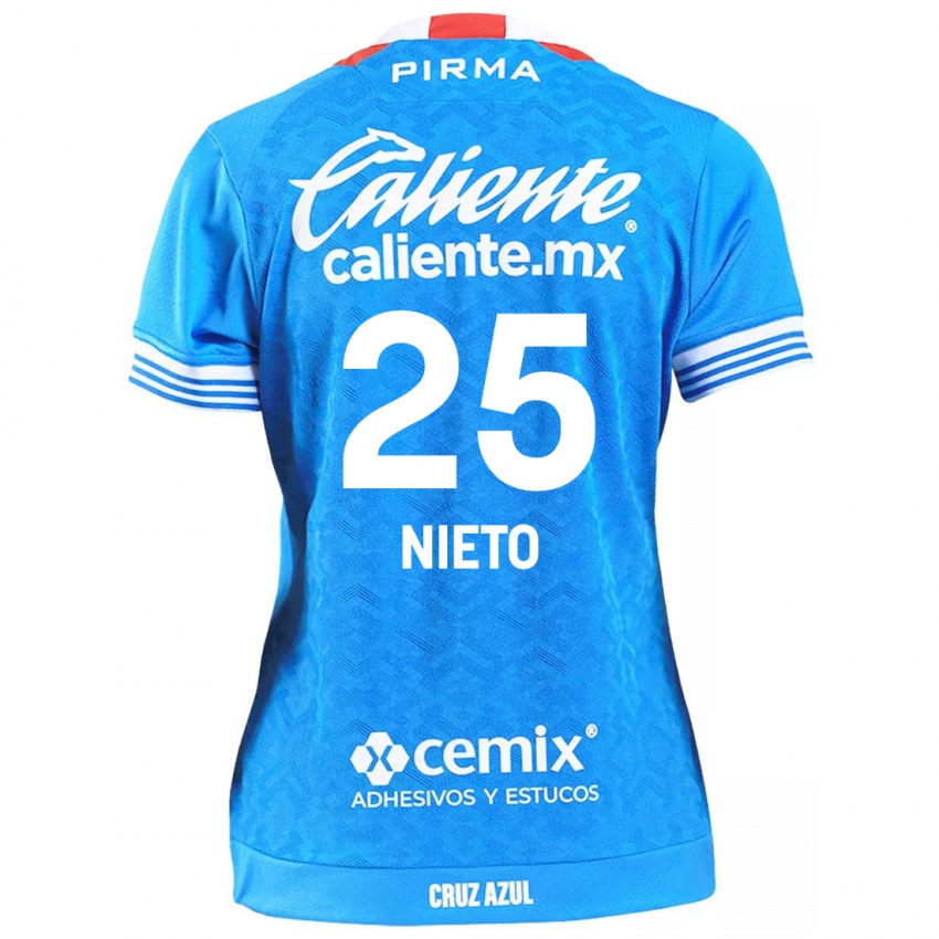 Kinder Natsidieli Nieto #25 Himmelblau Heimtrikot Trikot 2024/25 T-Shirt