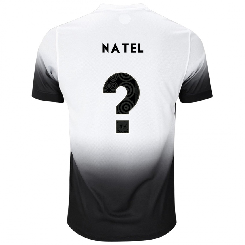 Kinder Leo Natel #0 Weiß Schwarz Heimtrikot Trikot 2024/25 T-Shirt