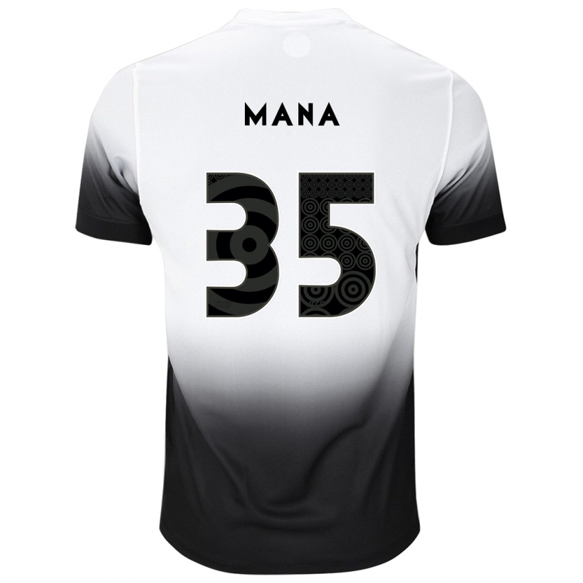 Kinder Leo Mana #35 Weiß Schwarz Heimtrikot Trikot 2024/25 T-Shirt