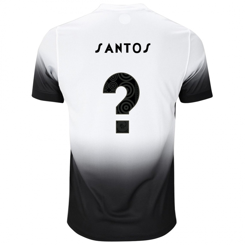 Kinder Renato Santos #0 Weiß Schwarz Heimtrikot Trikot 2024/25 T-Shirt