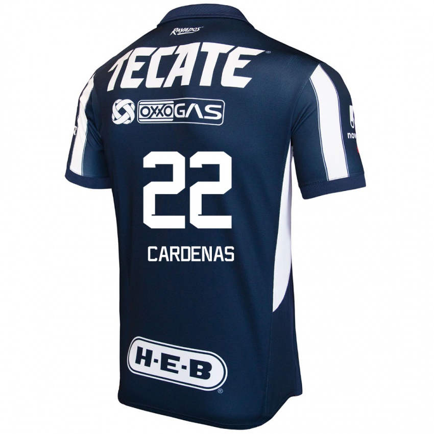 Kinder Luis Cárdenas #22 Blau Rot Weiß Heimtrikot Trikot 2024/25 T-Shirt