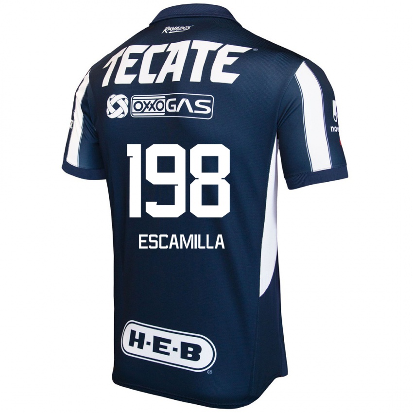 Kinder Diego Escamilla #198 Blau Rot Weiß Heimtrikot Trikot 2024/25 T-Shirt