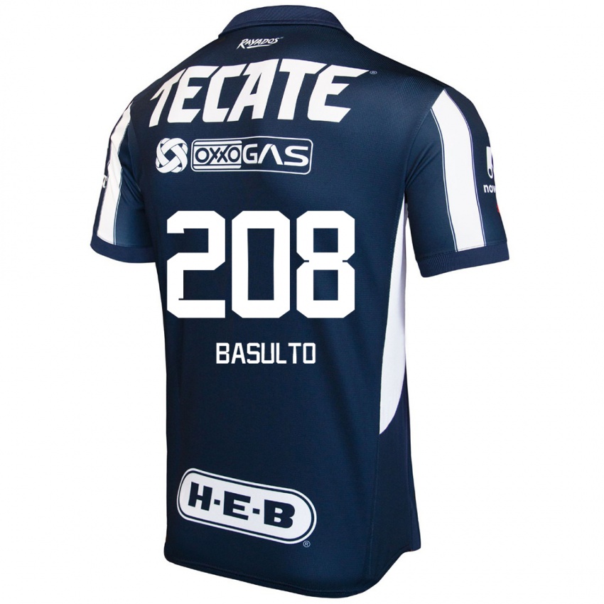 Kinder Luis Basulto #208 Blau Rot Weiß Heimtrikot Trikot 2024/25 T-Shirt