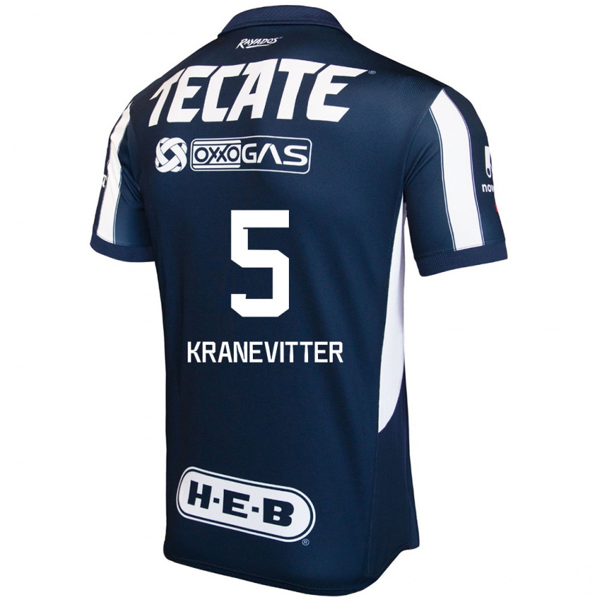 Kinder Matias Kranevitter #5 Blau Rot Weiß Heimtrikot Trikot 2024/25 T-Shirt