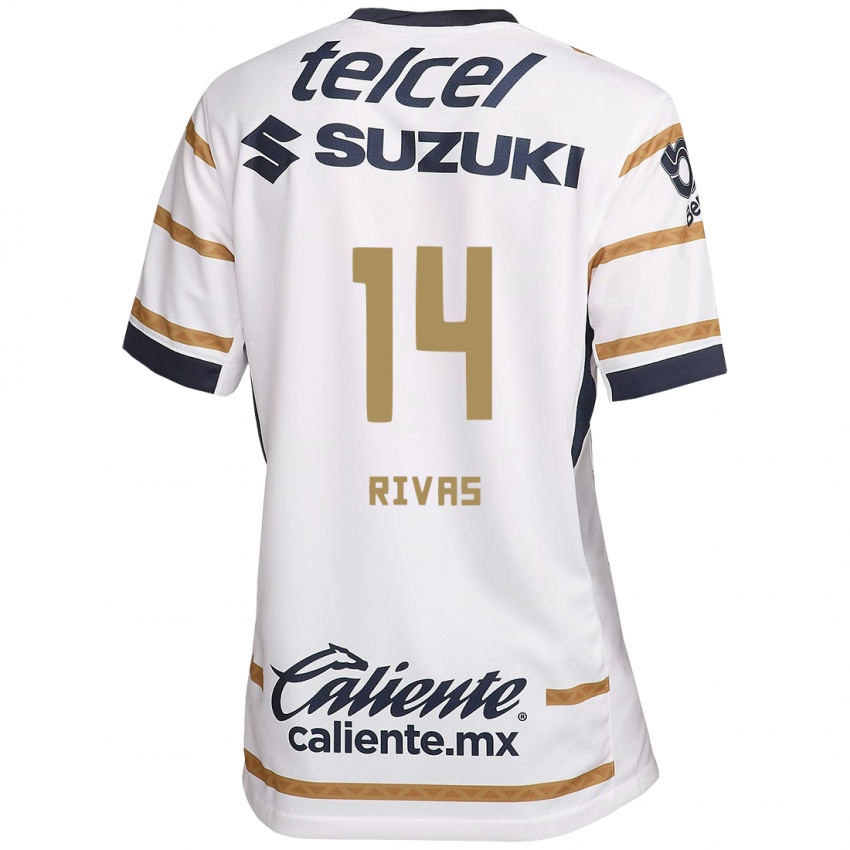 Kinder Jesús Rivas #14 Weißer Obsidian Heimtrikot Trikot 2024/25 T-Shirt