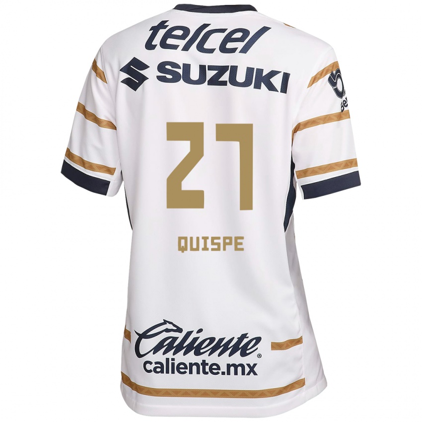 Kinder Piero Quispe #27 Weißer Obsidian Heimtrikot Trikot 2024/25 T-Shirt