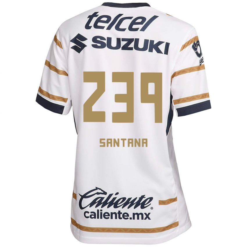 Kinder Guillermo Santana #239 Weißer Obsidian Heimtrikot Trikot 2024/25 T-Shirt