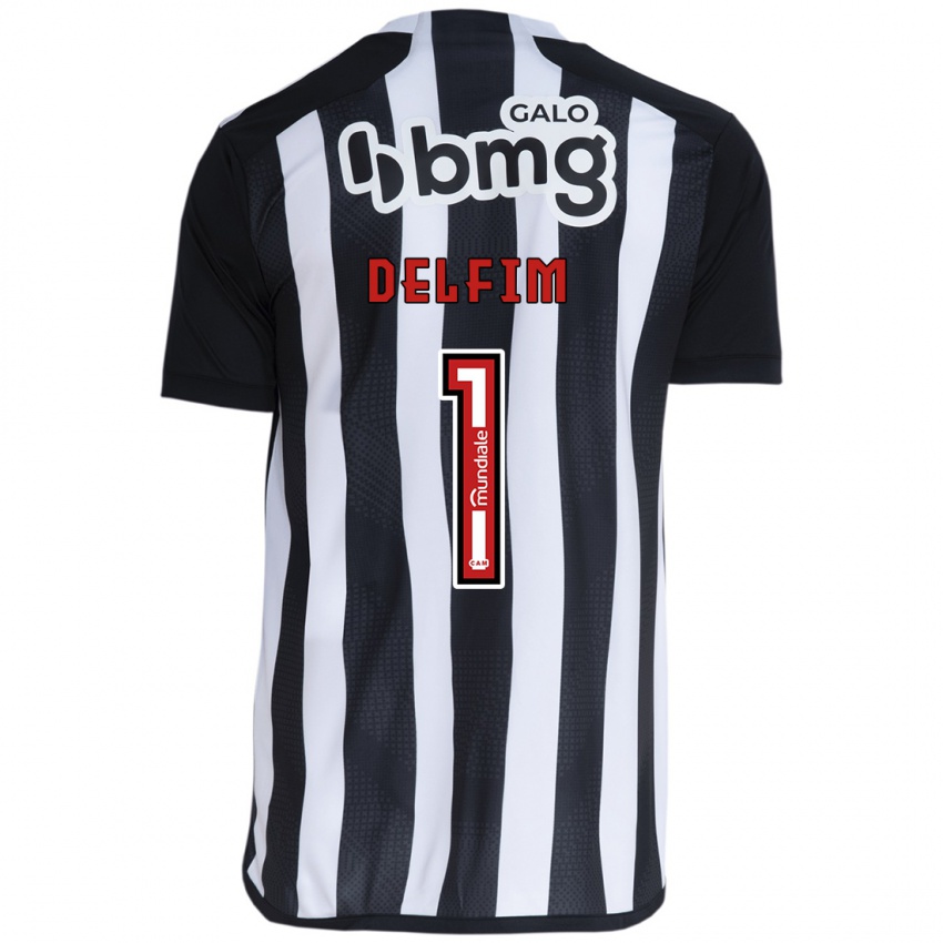 Kinder Gabriel Delfim #1 Weiß Schwarz Heimtrikot Trikot 2024/25 T-Shirt