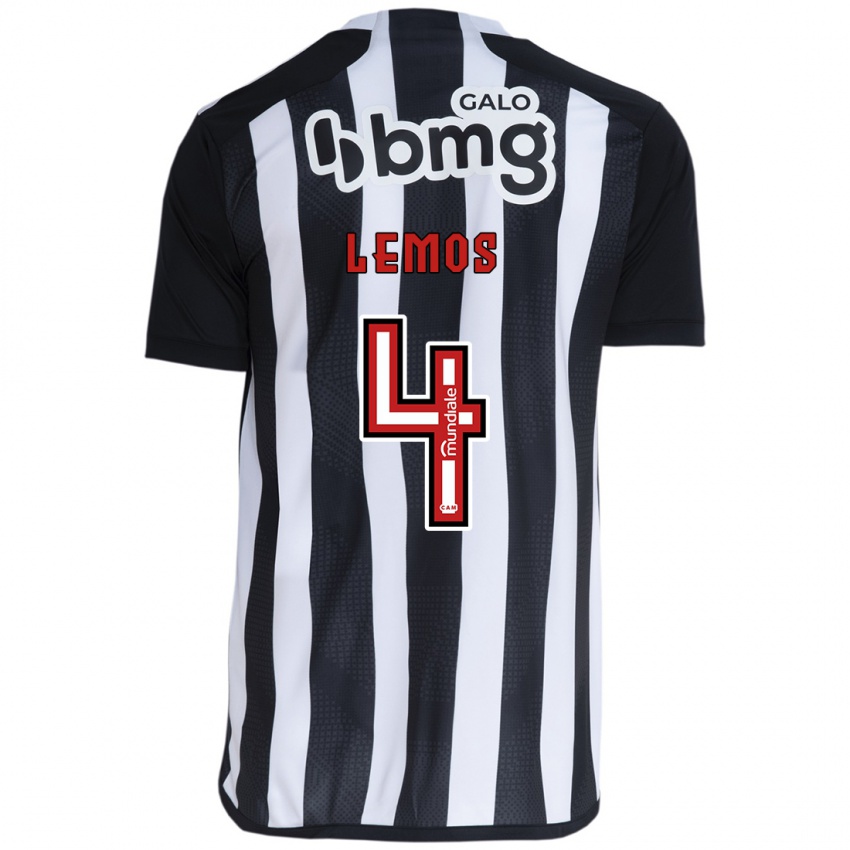 Kinder Mauricio Lemos #4 Weiß Schwarz Heimtrikot Trikot 2024/25 T-Shirt