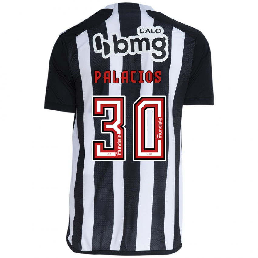 Kinder Brahian Palacios #30 Weiß Schwarz Heimtrikot Trikot 2024/25 T-Shirt