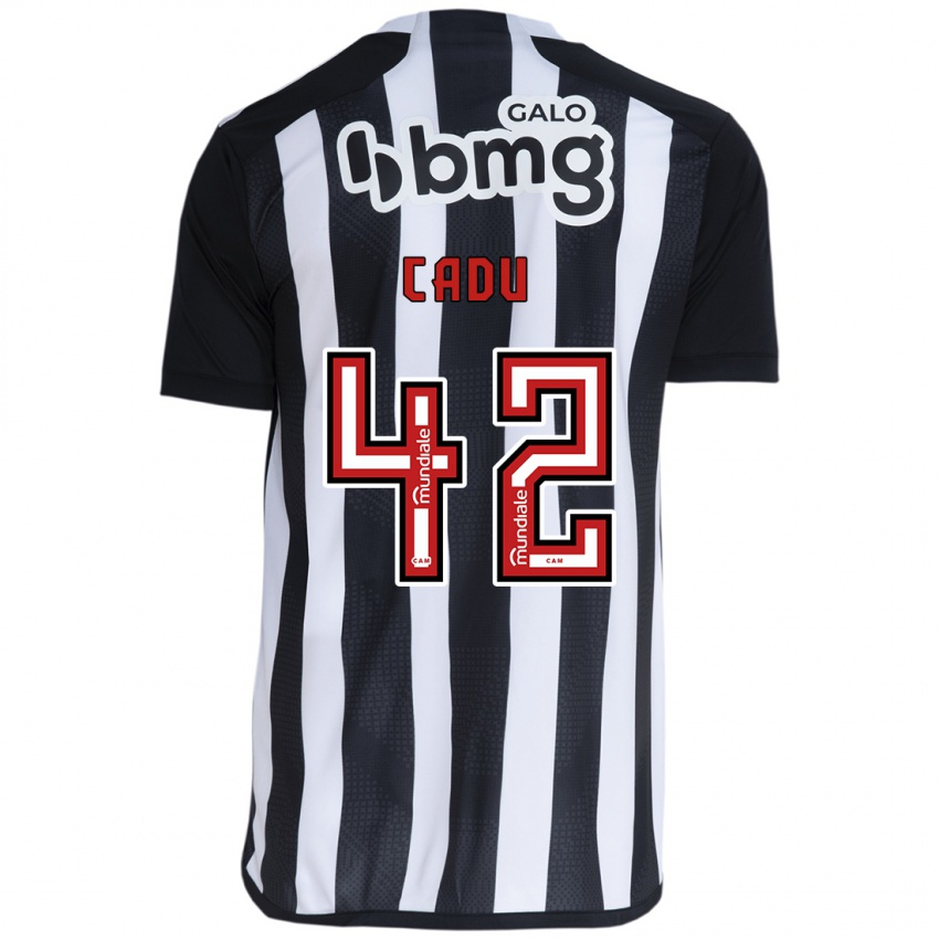 Kinder Cadu #42 Weiß Schwarz Heimtrikot Trikot 2024/25 T-Shirt