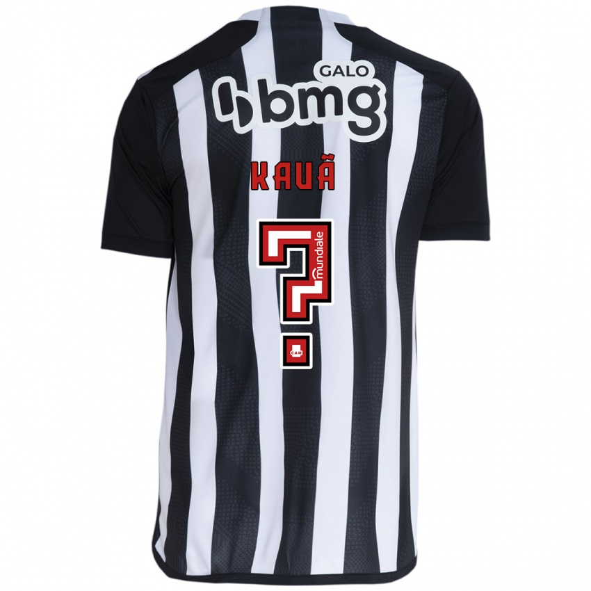 Kinder David Kauã #0 Weiß Schwarz Heimtrikot Trikot 2024/25 T-Shirt