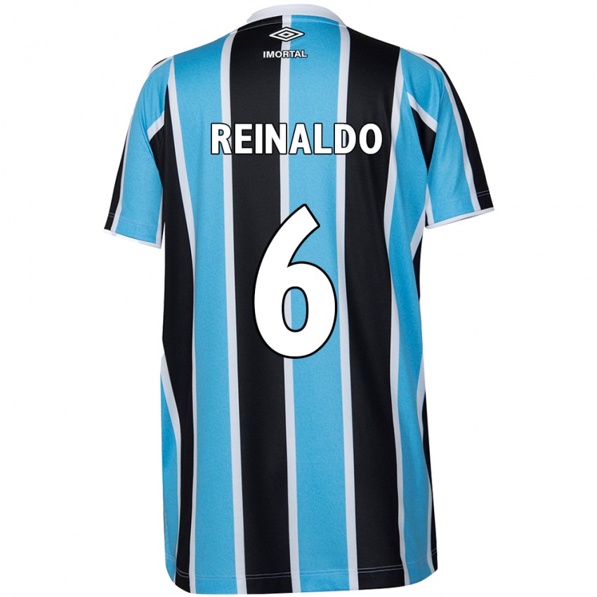 Kinder Reinaldo #6 Blau Schwarz Weiß Heimtrikot Trikot 2024/25 T-Shirt