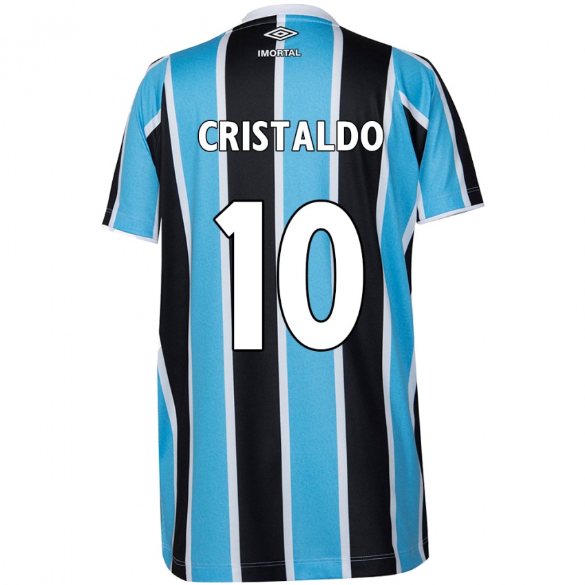 Kinder Franco Cristaldo #10 Blau Schwarz Weiß Heimtrikot Trikot 2024/25 T-Shirt