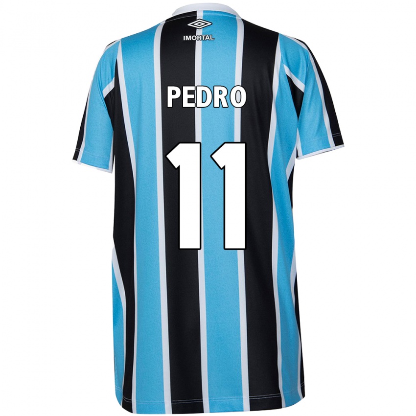 Kinder João Pedro #11 Blau Schwarz Weiß Heimtrikot Trikot 2024/25 T-Shirt