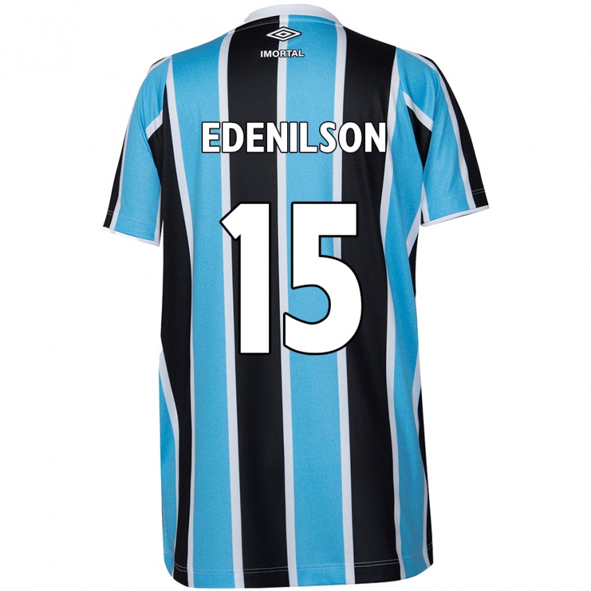 Kinder Edenilson #15 Blau Schwarz Weiß Heimtrikot Trikot 2024/25 T-Shirt