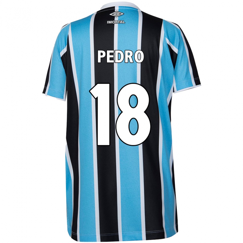 Kinder João Pedro #18 Blau Schwarz Weiß Heimtrikot Trikot 2024/25 T-Shirt