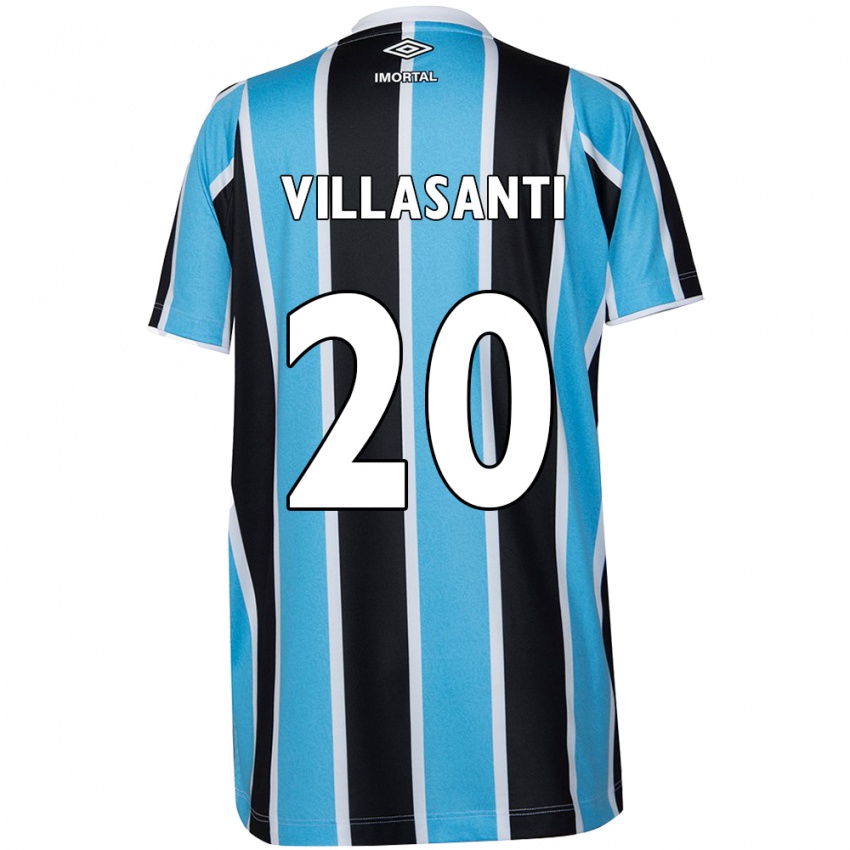 Kinder Mathías Villasanti #20 Blau Schwarz Weiß Heimtrikot Trikot 2024/25 T-Shirt