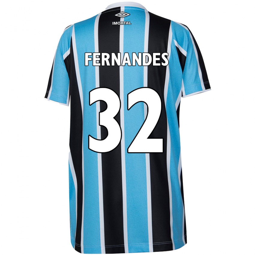 Kinder Nathan Fernandes #32 Blau Schwarz Weiß Heimtrikot Trikot 2024/25 T-Shirt