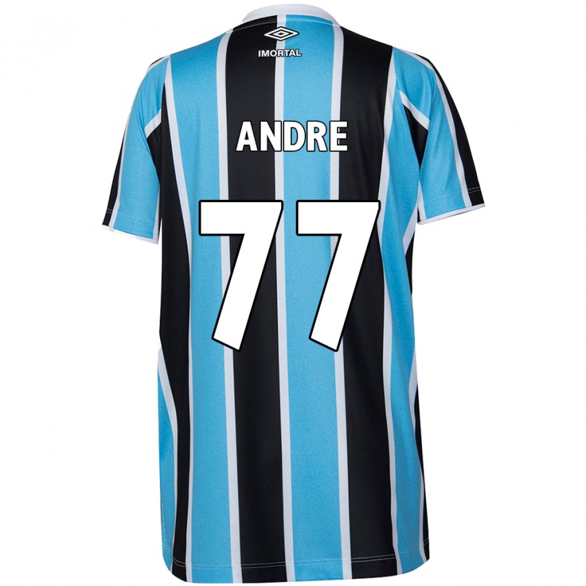 Kinder André #77 Blau Schwarz Weiß Heimtrikot Trikot 2024/25 T-Shirt