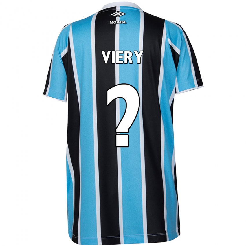 Kinder Viery #0 Blau Schwarz Weiß Heimtrikot Trikot 2024/25 T-Shirt