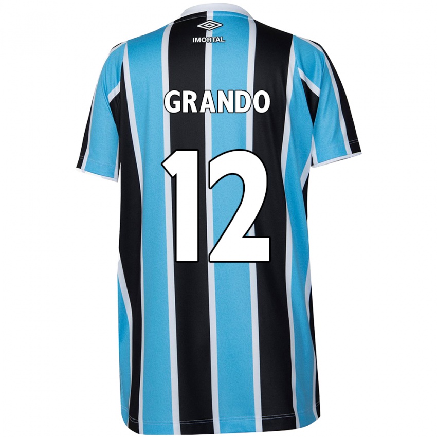 Kinder Gabriel Grando #12 Blau Schwarz Weiß Heimtrikot Trikot 2024/25 T-Shirt