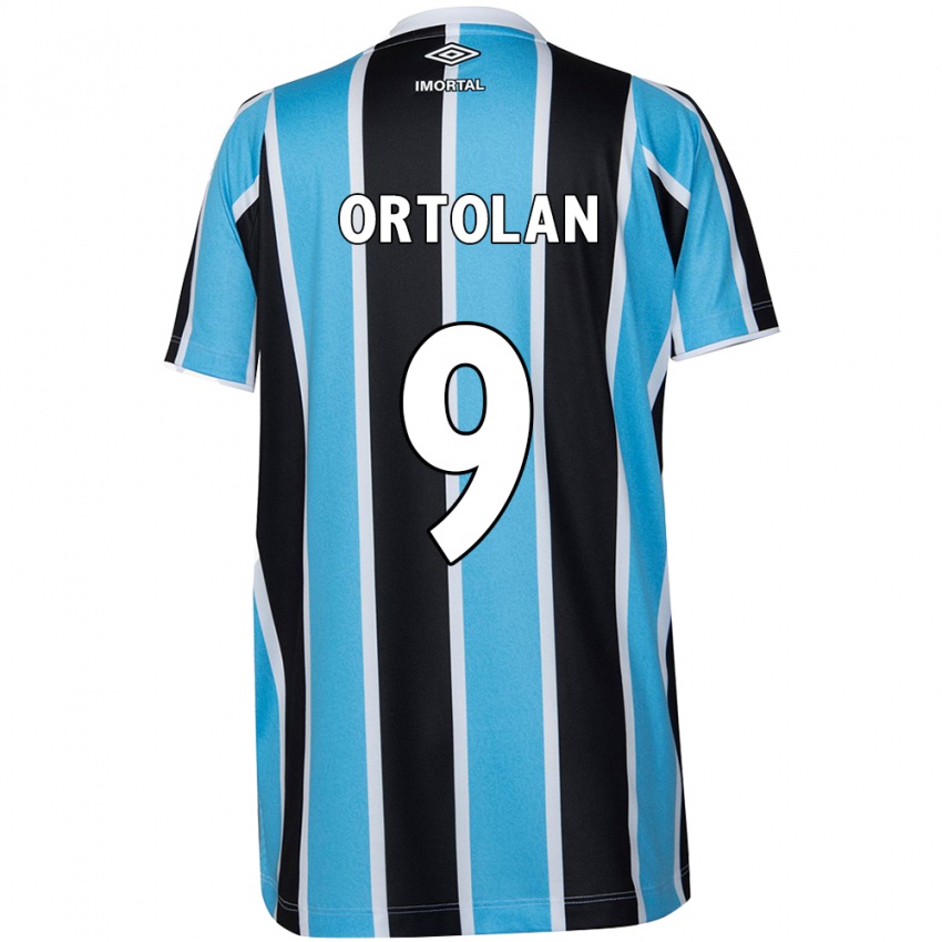 Kinder Dani Ortolan #9 Blau Schwarz Weiß Heimtrikot Trikot 2024/25 T-Shirt