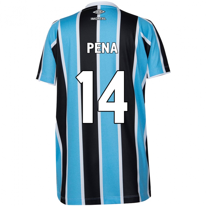 Kinder Jessica Peña #14 Blau Schwarz Weiß Heimtrikot Trikot 2024/25 T-Shirt