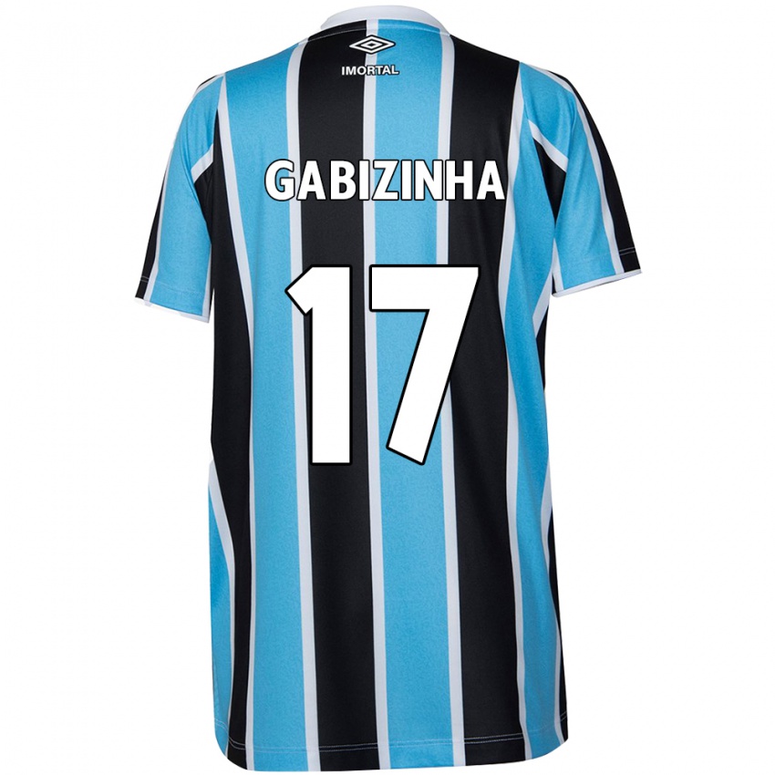 Kinder Gabizinha #17 Blau Schwarz Weiß Heimtrikot Trikot 2024/25 T-Shirt