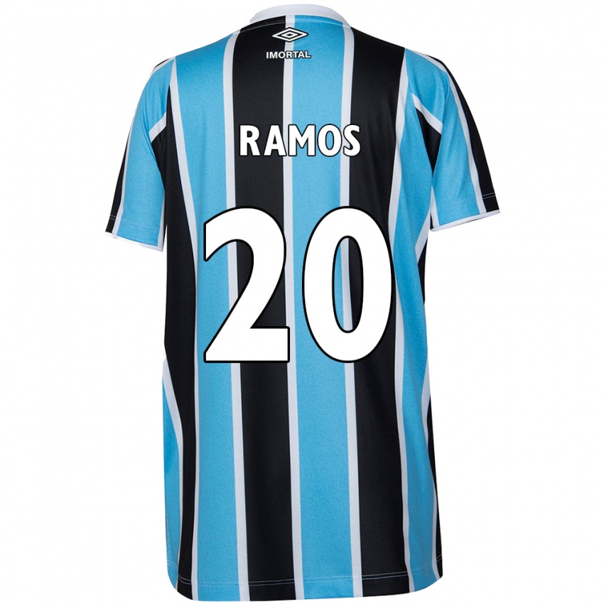 Kinder Mónica Ramos #20 Blau Schwarz Weiß Heimtrikot Trikot 2024/25 T-Shirt