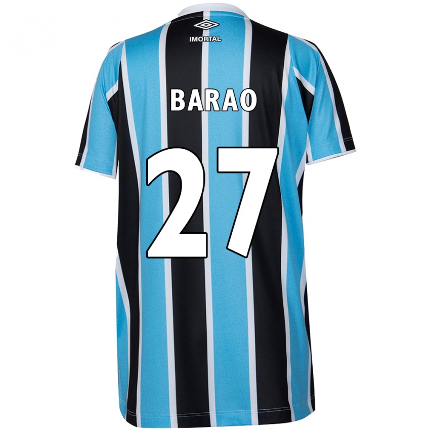 Kinder Dani Barão #27 Blau Schwarz Weiß Heimtrikot Trikot 2024/25 T-Shirt