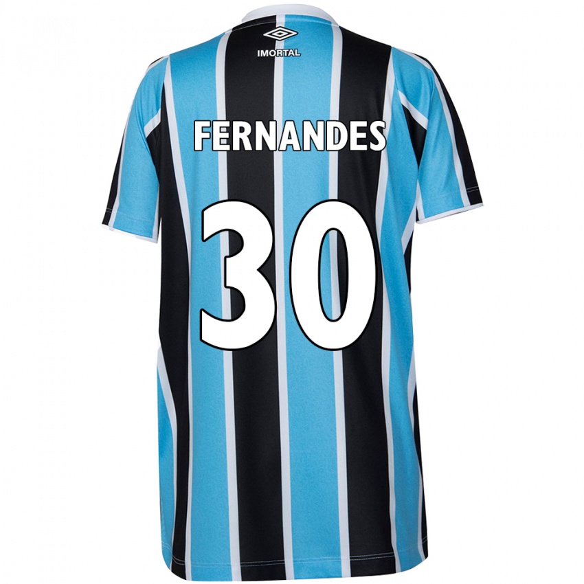 Kinder Raquel Fernandes #30 Blau Schwarz Weiß Heimtrikot Trikot 2024/25 T-Shirt