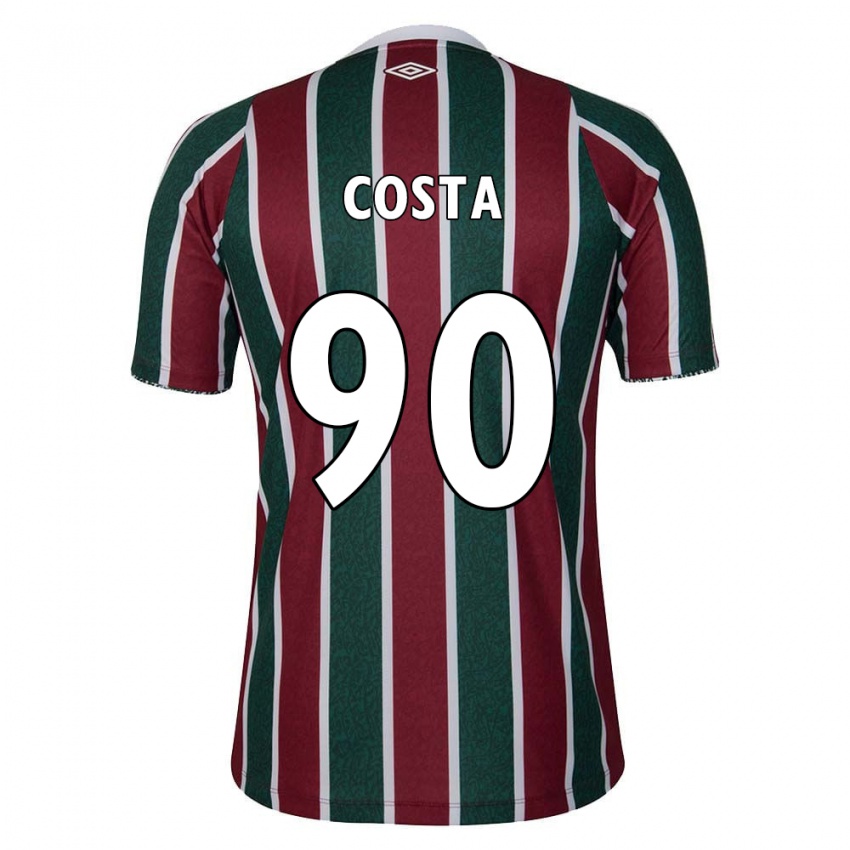 Kinder Douglas Costa #90 Grün Kastanienbraun Weiß Heimtrikot Trikot 2024/25 T-Shirt