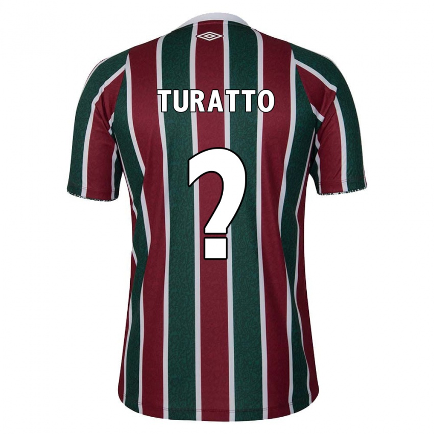 Kinder Luiz Turatto #0 Grün Kastanienbraun Weiß Heimtrikot Trikot 2024/25 T-Shirt