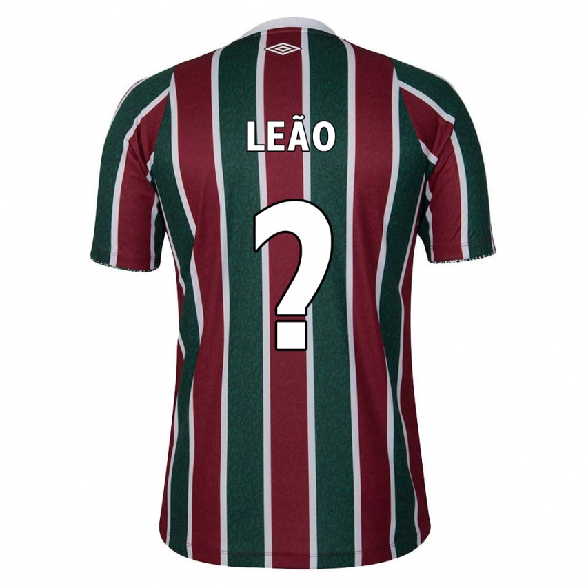 Kinder Caio Leão #0 Grün Kastanienbraun Weiß Heimtrikot Trikot 2024/25 T-Shirt