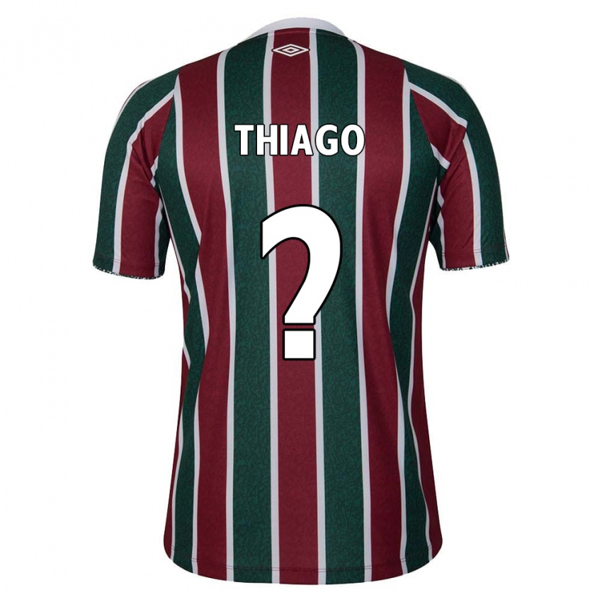 Kinder Thiago #0 Grün Kastanienbraun Weiß Heimtrikot Trikot 2024/25 T-Shirt